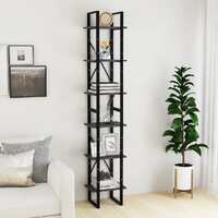  High Cabinet Grey 40x30x210 cm Solid Pine Wood