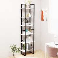  Storage Shelf White 60x30x210 cm Engineered Wood