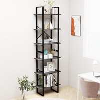  Storage Shelf Grey 60x30x210 cm Engineered Wood