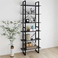  High Cabinet Grey 80x30x210 cm Solid Pine Wood