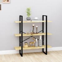  3-Tier Book Cabinet 100x30x105 cm Solid Pine Wood