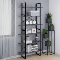  High Cabinet Grey 100x30x210 cm Solid Pine Wood