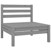  Garden Middle Sofa Grey Solid Pinewood