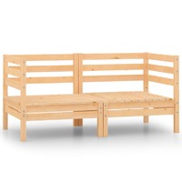  Garden Corner Sofas 2 pcs Solid Pinewood