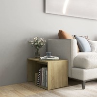  Side Table Sonoma Oak 59x36x38 cm Engineered Wood