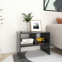  Side Table Grey 60x40x45 cm Engineered Wood