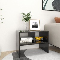  Side Table High Gloss Black 60x40x45 cm Engineered Wood