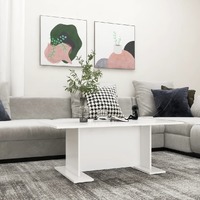  Coffee Table White 103.5x60x40 cm Engineered Wood