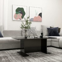  Coffee Table Black 103.5x60x40 cm Engineered Wood