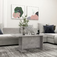  Coffee Table Concrete Grey 103.5x60x40 cm Engineered Wood