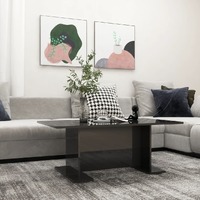  Coffee Table High Gloss Black 103.5x60x40 cm Engineered Wood