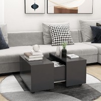  Coffee Table Grey 60x60x38 cm Engineered Wood