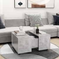  Coffee Table Concrete Grey 60x60x38 cm Engineered Wood