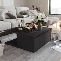  Coffee Table Grey 80x80x31 cm Engineered Wood