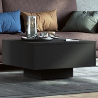  Coffee Table Black 60x60x31.5 cm Engineered Wood