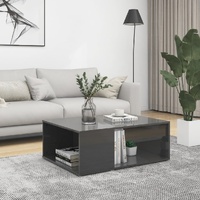  Coffee Table High Gloss Grey 90x67x33 cm Engineered Wood