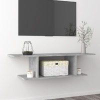  Wall Mounted TV Cabinet Concrete Grey 103x30x26.5 cm