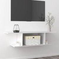  Wall Mounted TV Cabinet High Gloss White 103x30x26.5 cm