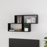  Wall Shelf Black 100x18x53 cm Engineered Wood