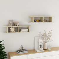  Wall Shelves 2 pcs Sonoma Oak 90x18x20 cm Engineered Wood