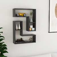  Wall Shelves 2 pcs Grey 50x15x50 cm Engineered Wood