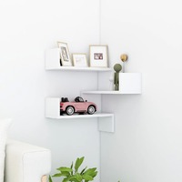 Wall Corner Shelf White 40x40x50 cm Engineered Wood