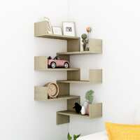  Wall Corner Shelves 2 pcs Sonoma Oak 40x40x50 cm Engineered Wood
