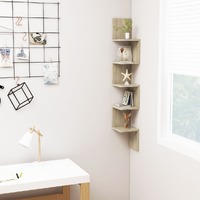  Wall Corner Shelf Sonoma Oak 20x20x127.5 cm Engineered Wood