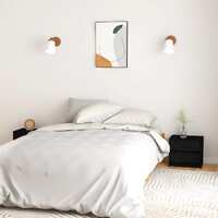 Bedside Cabinets 2 pcs Black 40x30.5x35.5 cm Solid Pine Wood