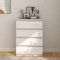  Side Cabinet White 60x36x84 cm Solid Pinewood