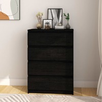  Side Cabinet Black 60x36x84 cm Solid Pinewood
