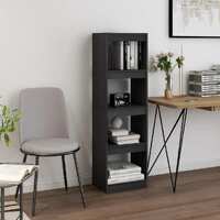  Book Cabinet Room Divider Grey 40x30x135.5 cm Pinewood