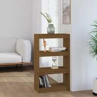  Book Cabinet/Room Divider Honey Brown 60x30x103.5 cm Wood Pine