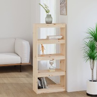  Book Cabinet/Room Divider 60x30x135.5 cm Solid Wood Pine