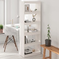  Book Cabinet/Room Divider White 60x30x167.5 cm Solid Wood Pine