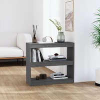  Book Cabinet/Room Divider Grey 80x30x71.5 cm Solid Wood Pine