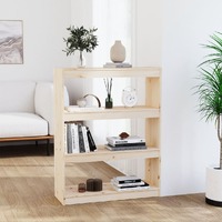  Book Cabinet/Room Divider 80x30x103.5 cm Solid Wood Pine