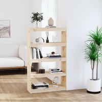  Book Cabinet/Room Divider 80x30x135.5 cm Solid Wood Pine