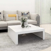  Coffee Table White 100x100x35 cm Engineered Wood
