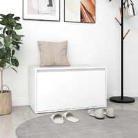  Hall Bench 80x40x45 cm White Engineered Wood