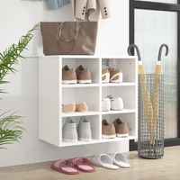  Shoe Cabinet High Gloss White 52.5x30x50 cm