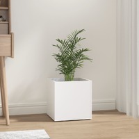  Planter Box White 40x40x40 cm Engineered Wood
