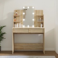  Dressing Table with LED Sonoma Oak 96x40x142 cm