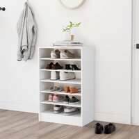  Shoe Cabinet White 60x35x92 cm Engineered Wood