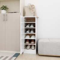  Shoe Cabinet White 32x35x92 cm Engineered Wood