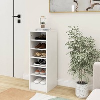  Shoe Cabinet White 31.5x35x90 cm Engineered Wood