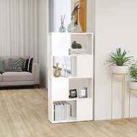  Book Cabinet Room Divider White 60x24x124.5 cm Engineered Wood