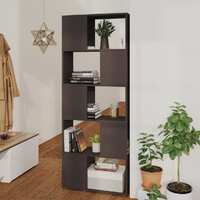  Book Cabinet Room Divider Grey 60x24x155 cm Engineered Wood