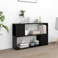  Book Cabinet Black 100x24x63 cm Engineered Wood