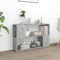  Book Cabinet Concrete Grey 100x24x63 cm Engineered Wood